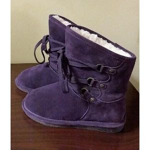 Women Bearpaw Snow Winter Boots Sherpa w/ Laces